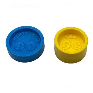 Vintage Original Coins Fisher-Price Cash Register #926 (1974) Blue Yellow